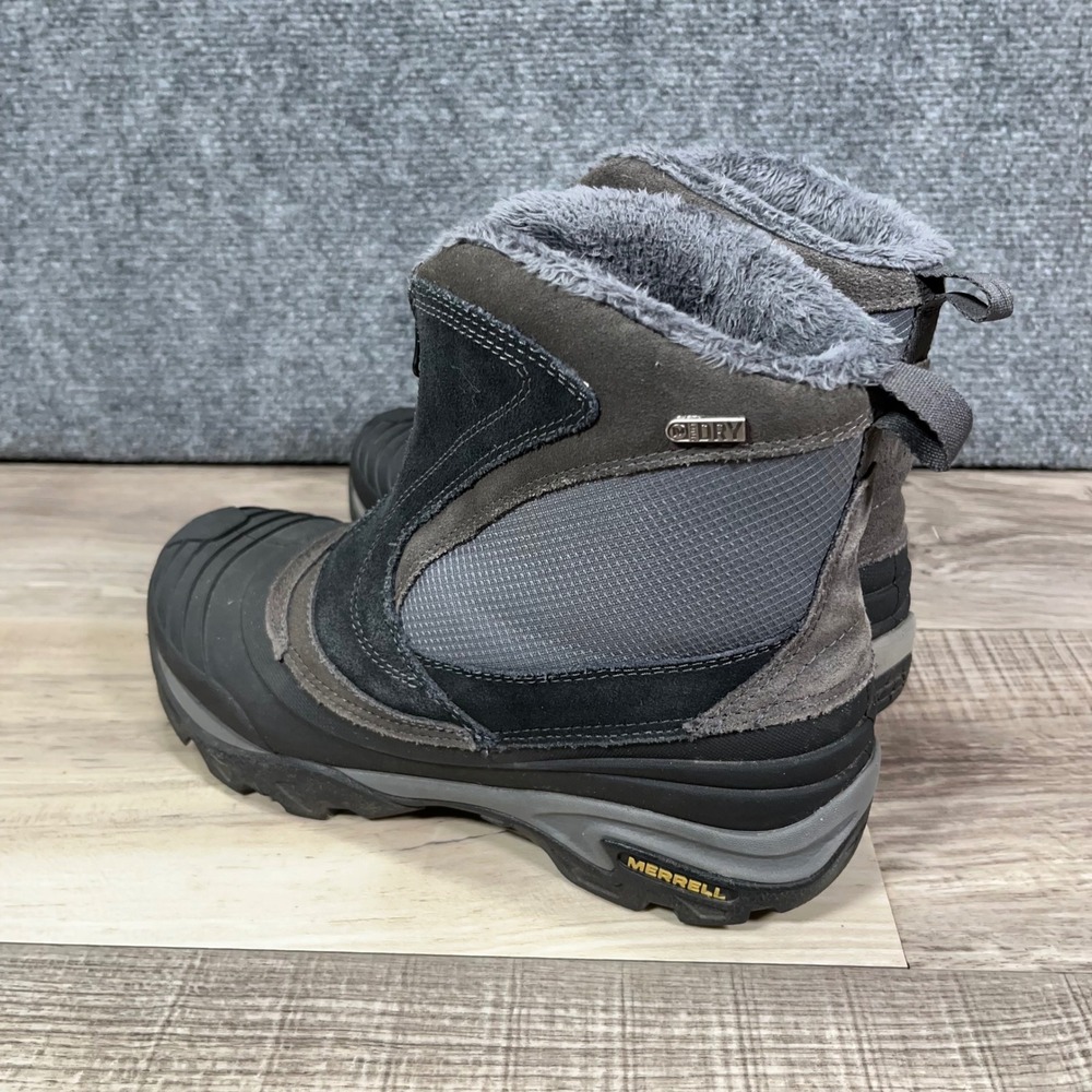 Merrell M-Select DRY Snow Boots Womens 7.5 Suede Waterproof Insulated Zip Black - Picture 3 of 7